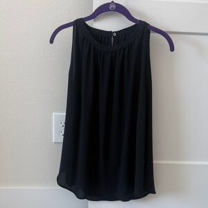 LOFT Chic Black Sleeveless Blouse